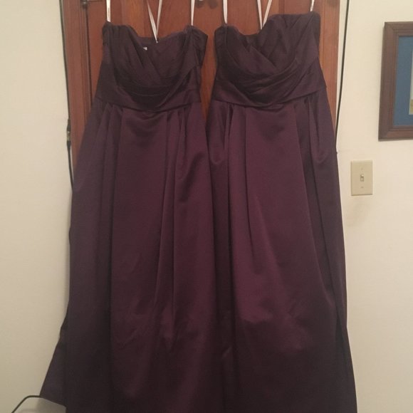 David's Bridal Plum Ball Gown - 1 - Picture 4 of 8